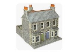 PO301 Terraced Houses - Stone, Card Kit OO Scale